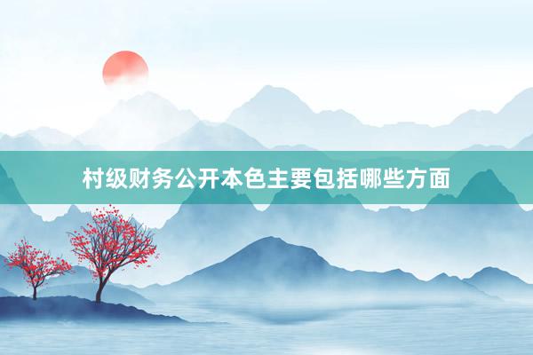 村级财务公开本色主要包括哪些方面